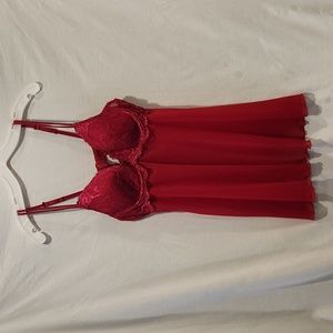 XL red delicates lingerie dress set
